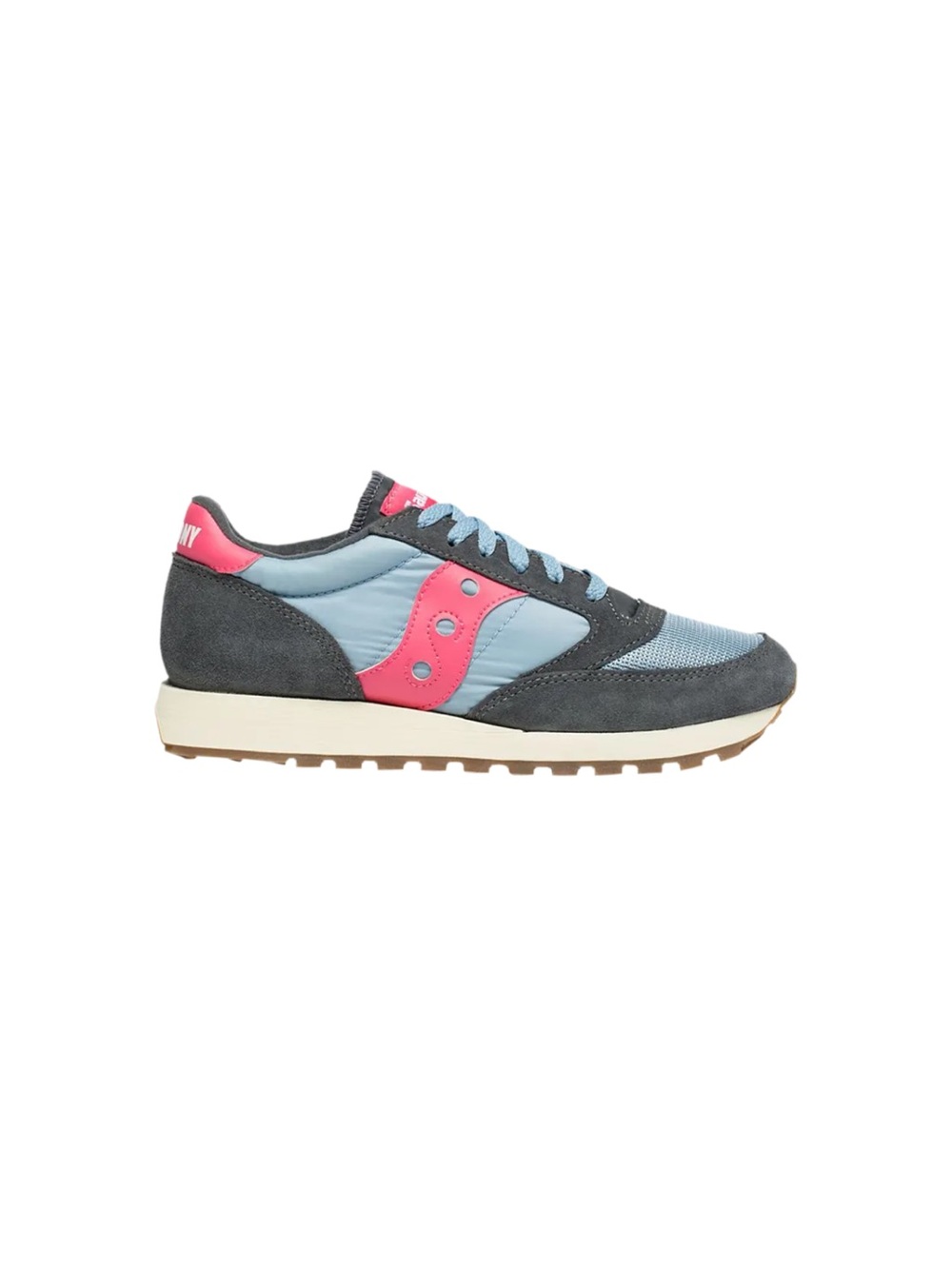 Saucony Women's Jazz in Light Blue, Pink & Charcoal